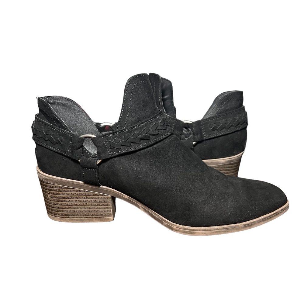 Black Fergalicious Integrity Western Bootie, Sz 9